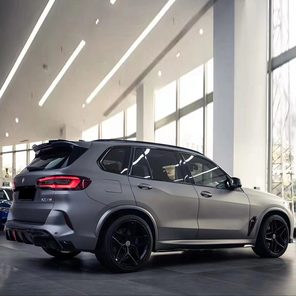 suv wrapped in matte selenite grey car wrap