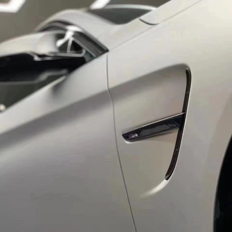 matte ultimate flat silver car wrap close up look