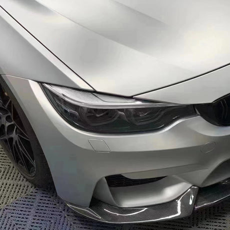 matte ultimate flat silver car wrap on the front of a vehicle