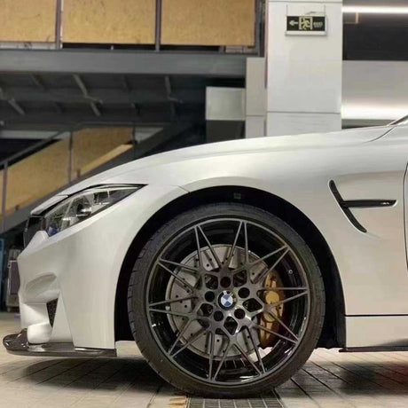close up look of matte ultimate flat silver car wrap
