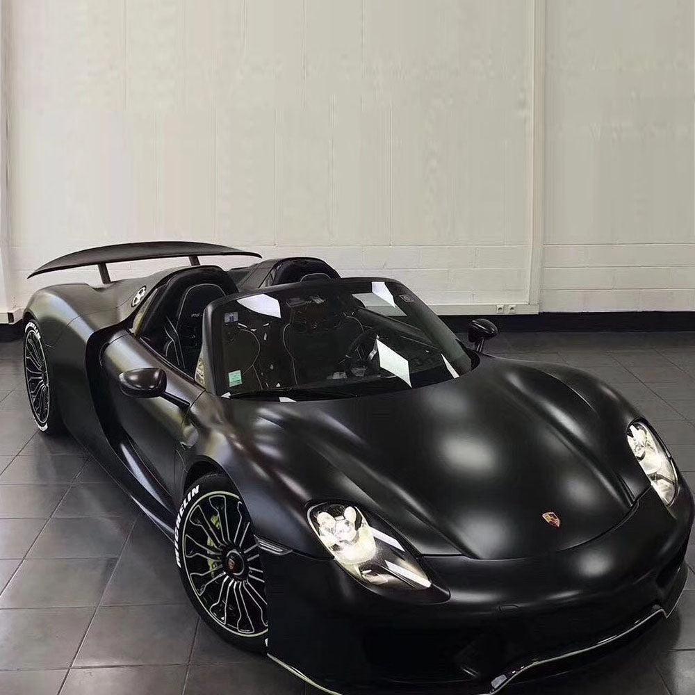 matte black car wrap