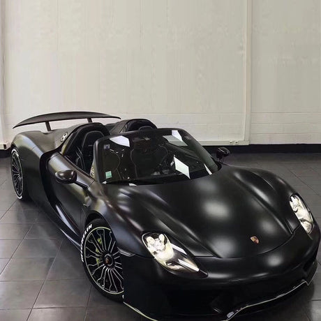 matte black car wrap