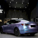 metal gray purple gloss car wrap