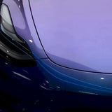 metal gray purple car wrap up close