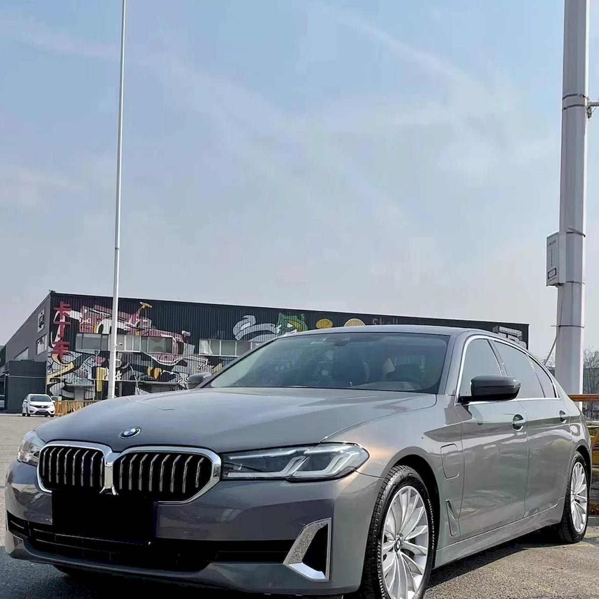 car wrapped in metallic bernina gray vinyl wrap
