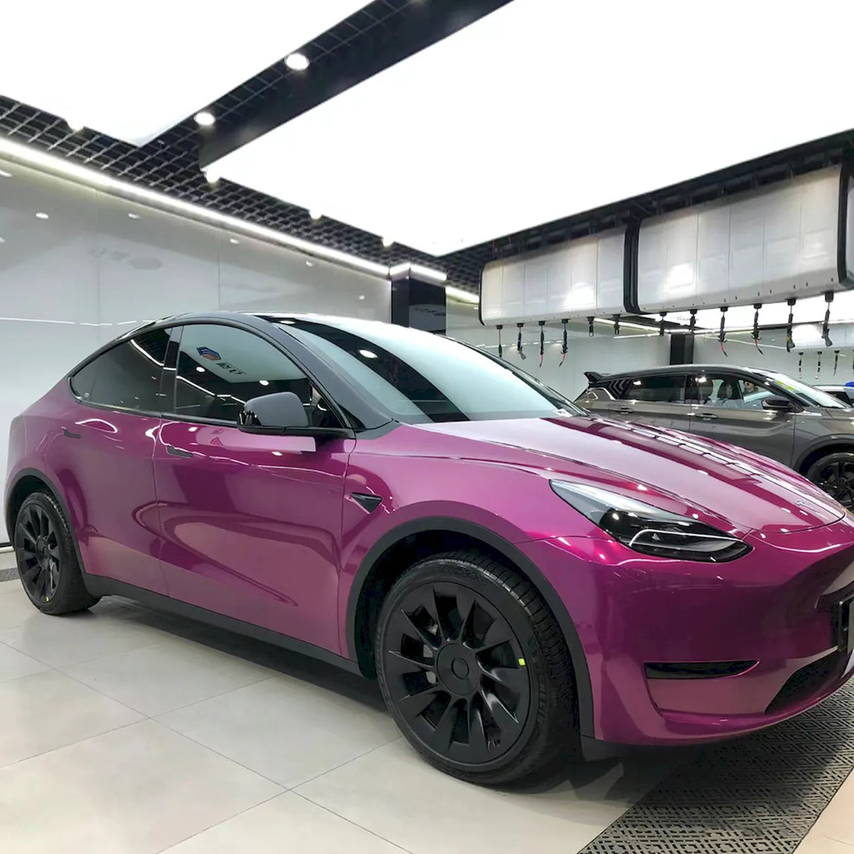 metallic berry purple gloss car wrap
