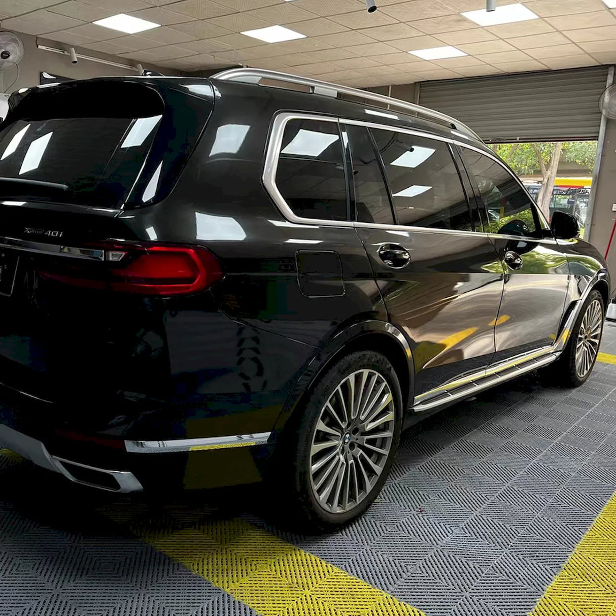 car wrapped in metallic black gold car wrap