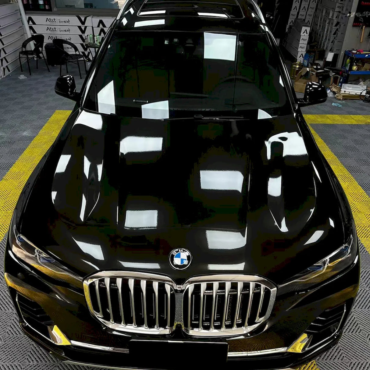 metallic black gold car wrap