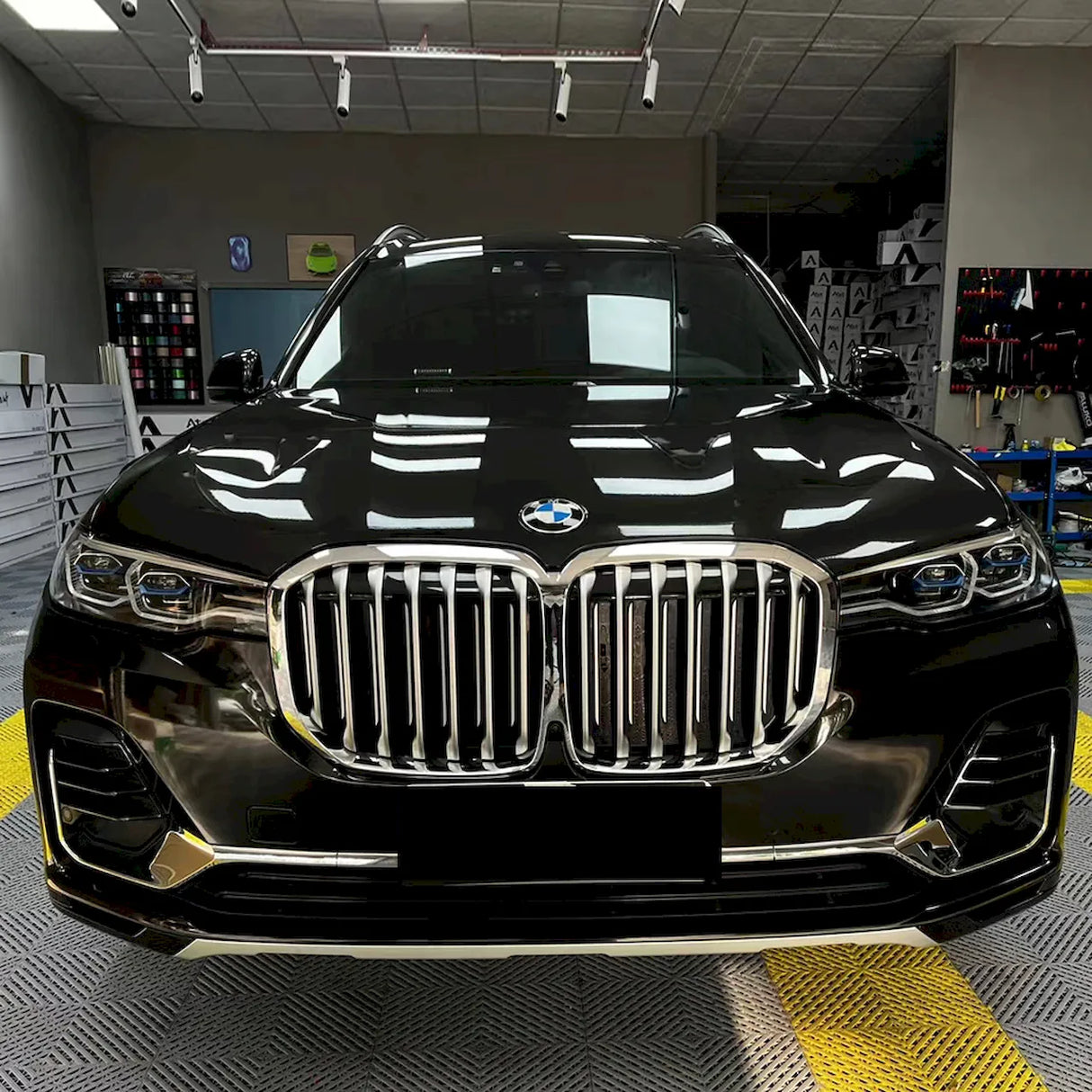 metallic black gold vinyl wrap