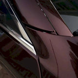 metallic black rose car wrap up close