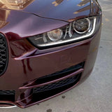 metallic black rose vehicle vinyl wrap up close