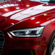 metallic cherry red vinyl car wrap