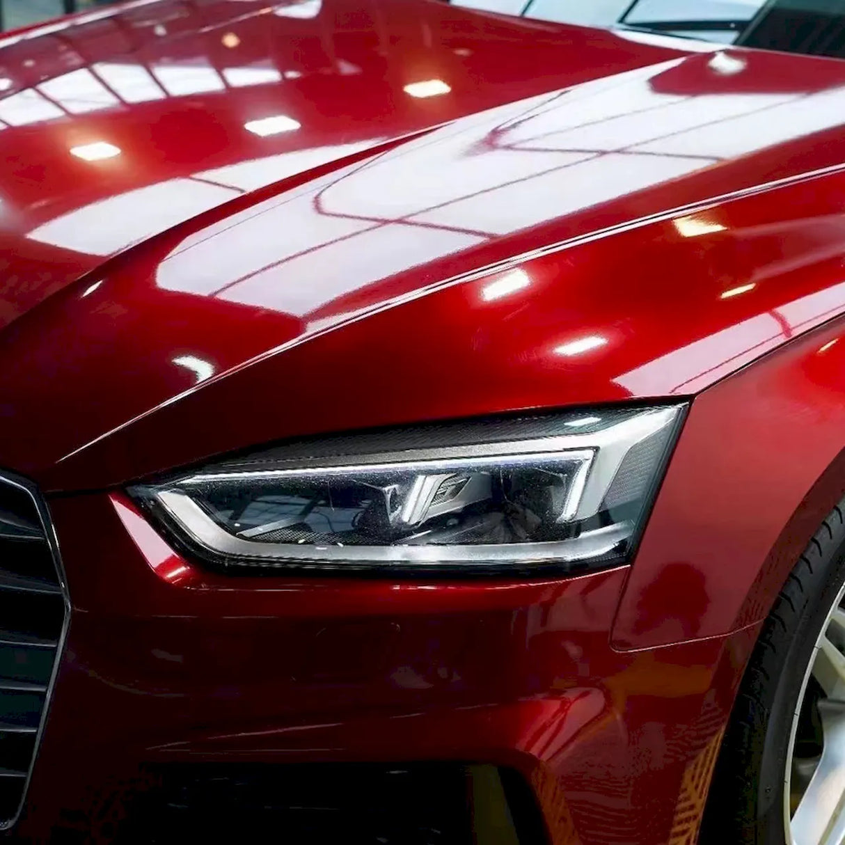 metallic cherry red vinyl car wrap