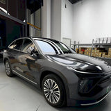 metallic coal gray vinyl wrap installed