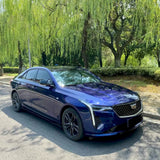 car wrapped in metallic gentian blue car wrap