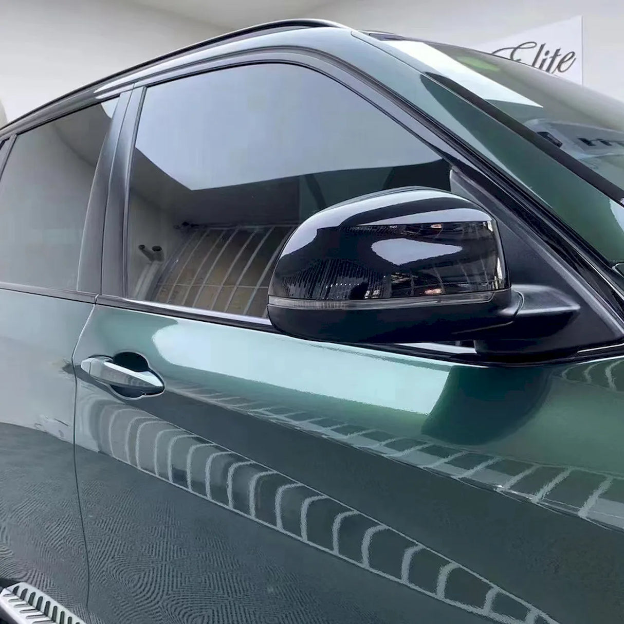 metallic gothic green car wrap