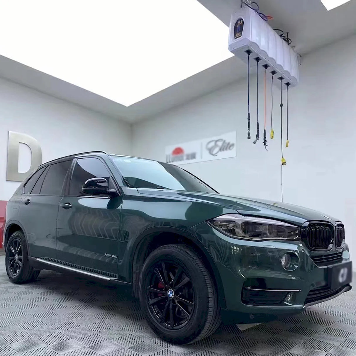 car wrapped in metallic gothic green wrap