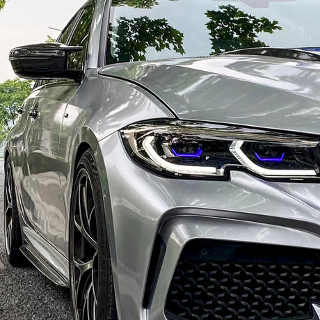metallic gt silver wrap installed on a vehicle