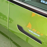 close up look of metallic mamba green wrap
