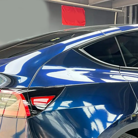 metallic midnight blue car wrap