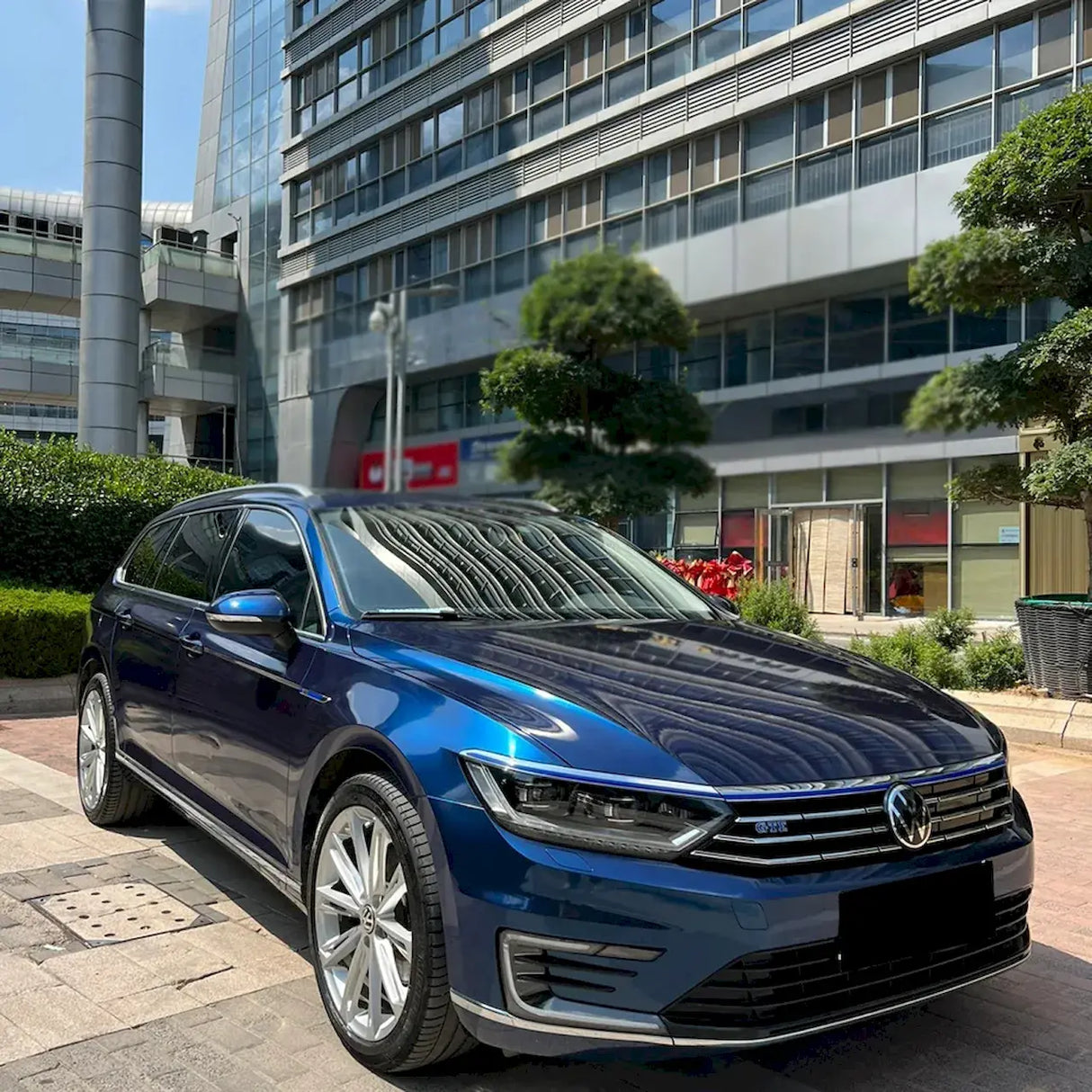 metallic midnight blue car wrap
