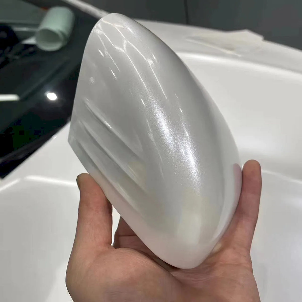 metallic paint white vinyl wrap