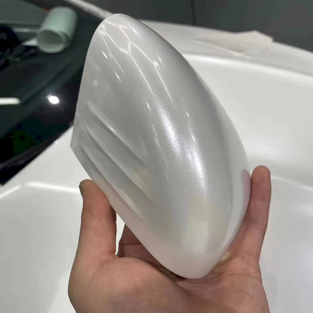 metallic paint white vinyl wrap
