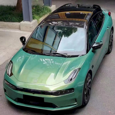 metallic rainbow green car vinyl wrap