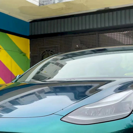 metallic royal green car vinyl wrap