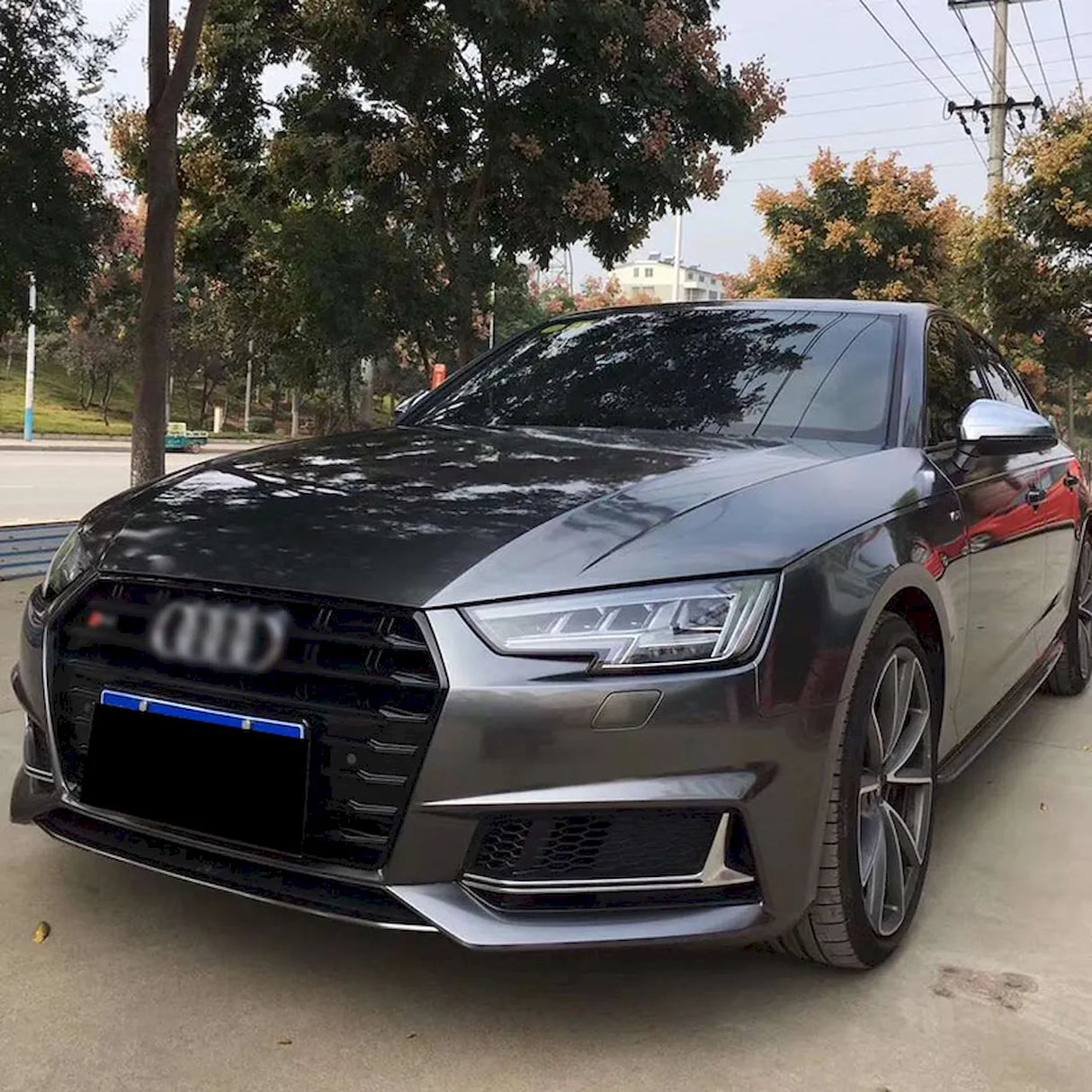 gloss metallic space gray car wrap