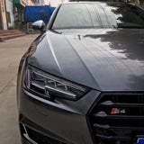 space gray car wrap installed on a vehicle