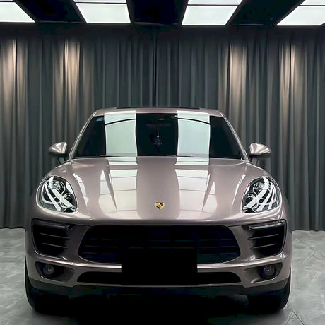 porsche cayenne wrapped in metallic strawberry pink car vinyl wrap