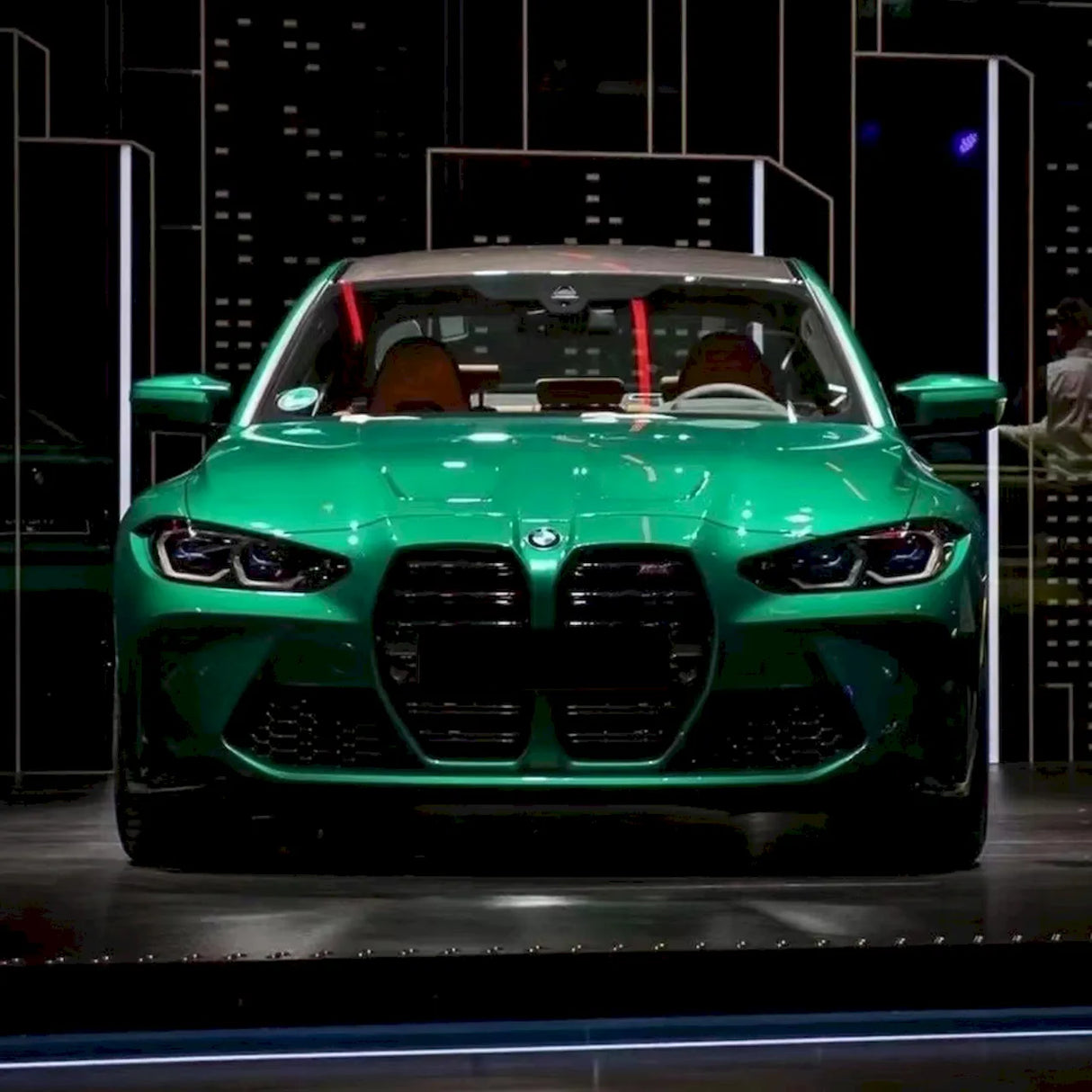 metallic tourist trophy green vinyl car wrap