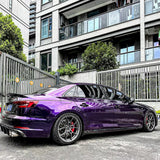 car wrapped with metallic venice purple car wrap