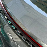 metallic volcano gray car wrap installed on a hatchback