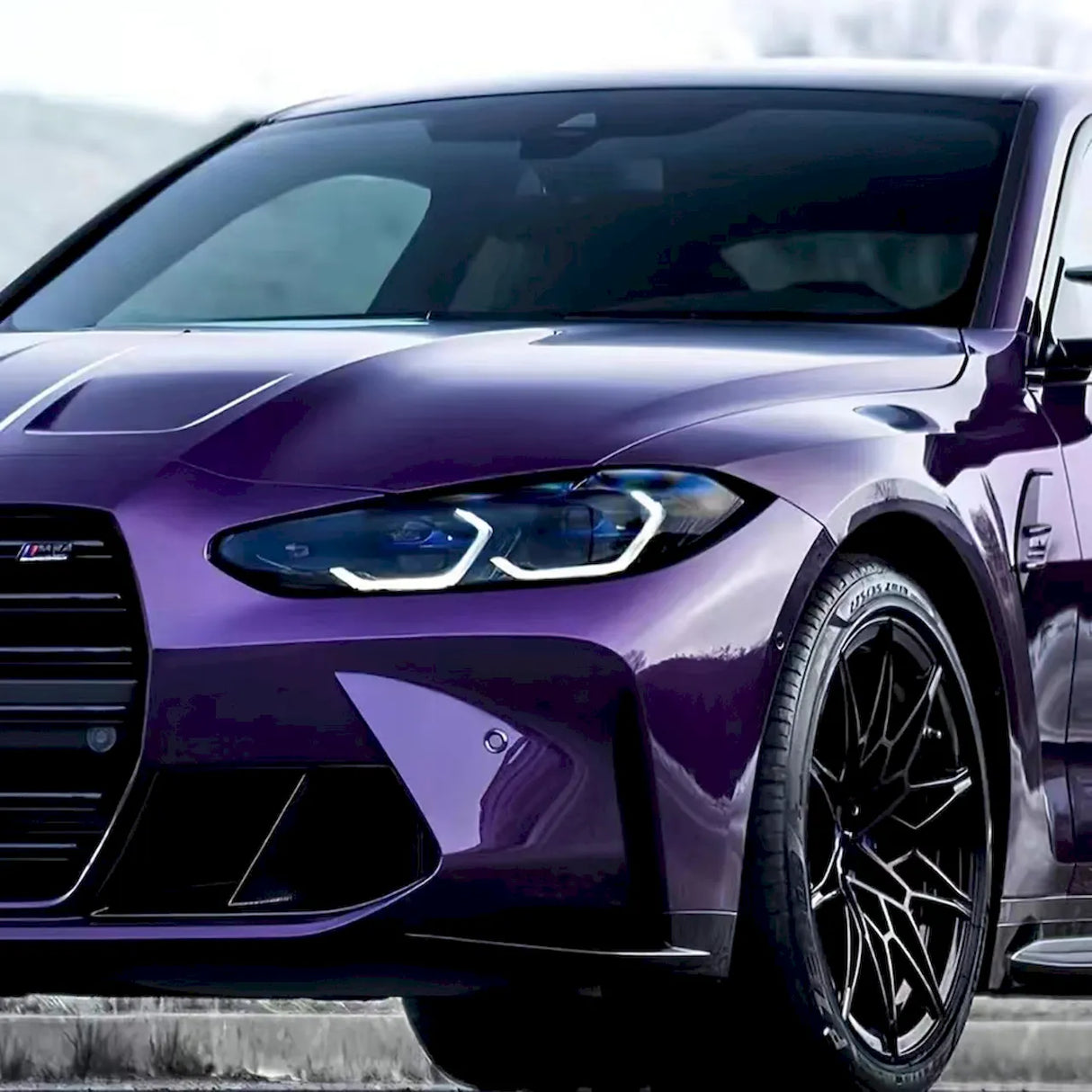 midnight purple car wrap