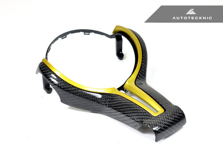 painted austin yellow steering wheel trim for bmw f8x by autotecknic