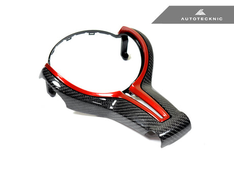 painted bmw steering wheel carbon fiber trim for bmw f8x in red by autotecknic