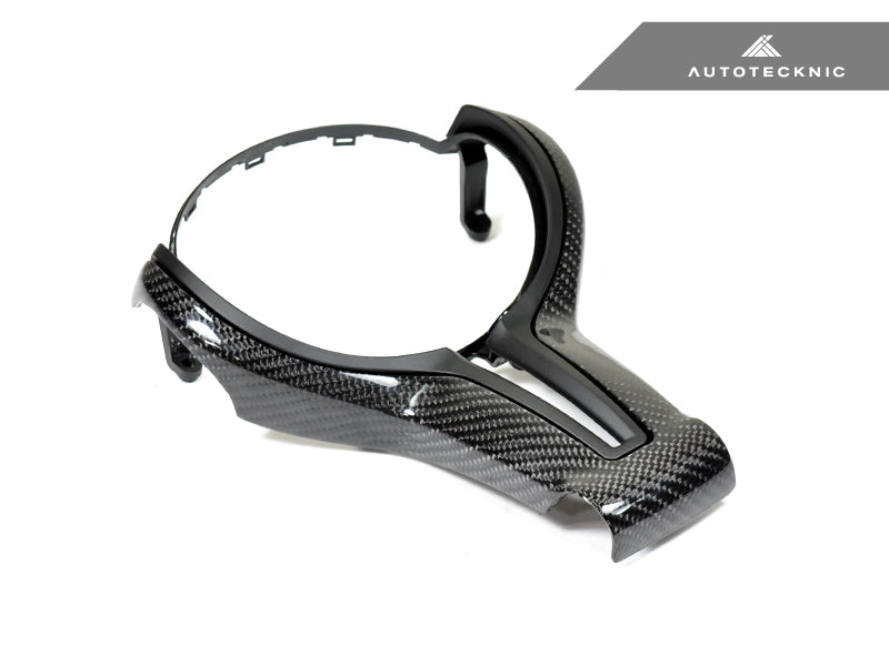 carbon fiber steering wheel trim by autotecknic for bmw f8x black