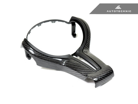carbon fiber steering wheel trim by autotecknic for bmw f8x black