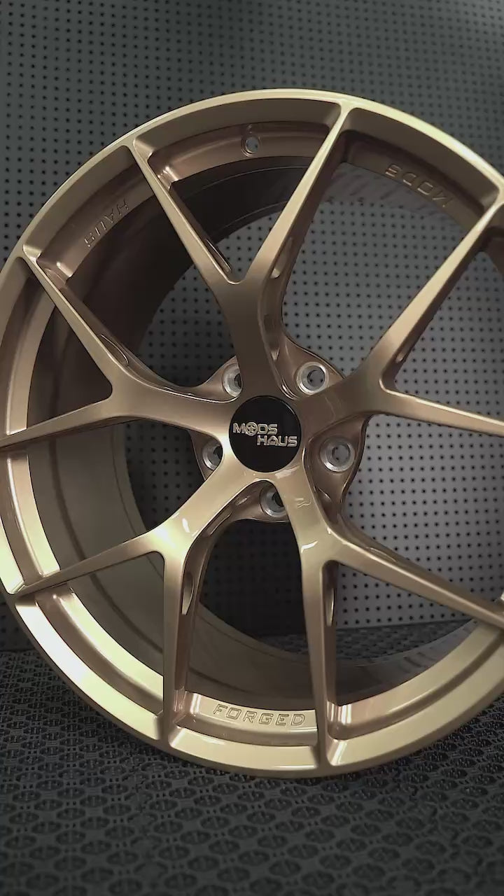 video of mods haus forged one-piece wheel for bmw audi mercedes toyota supra