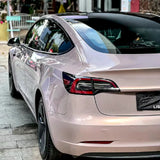 car wrapped in rouge pearl pink vinyl wrap