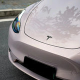 up close shot of rouge pearl pink vinyl wrap for cars