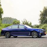 royal indigo blue car wrap installed on a vehicle