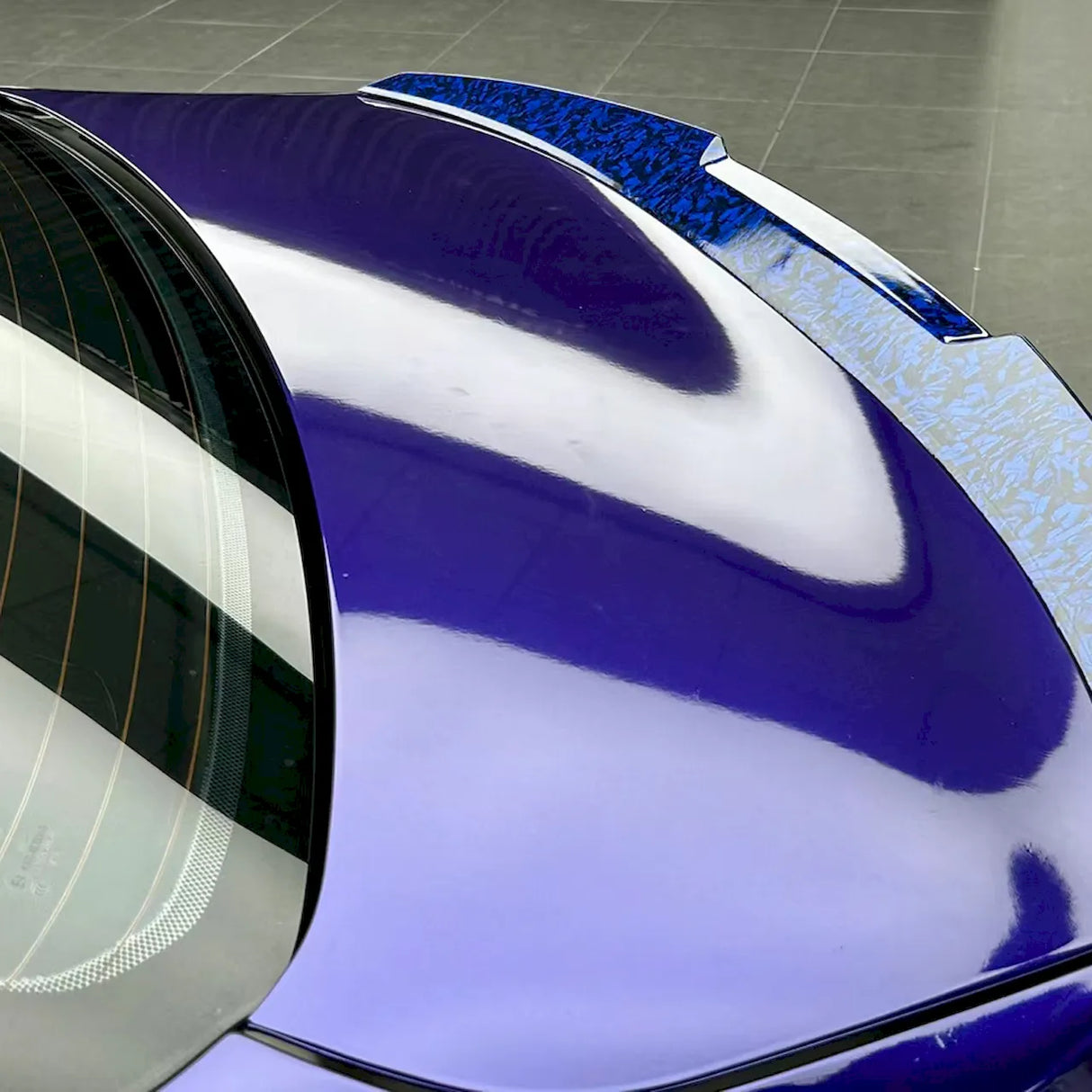 car wrapped in royal indigo blue wrap