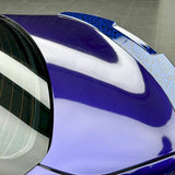 car wrapped in royal indigo blue wrap