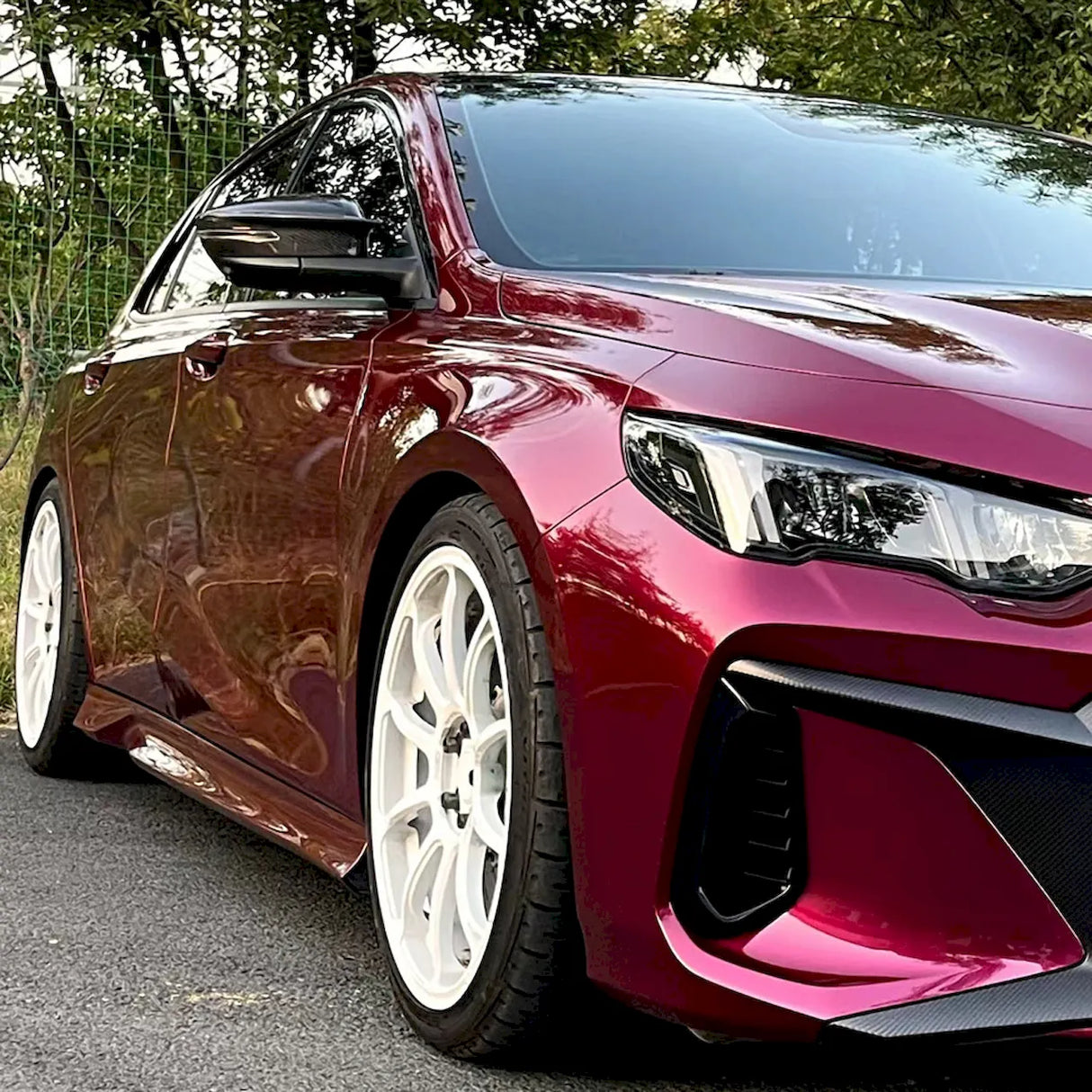rupee purple car wrap by mods haus