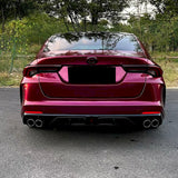 up close look of rupee purple car wrap