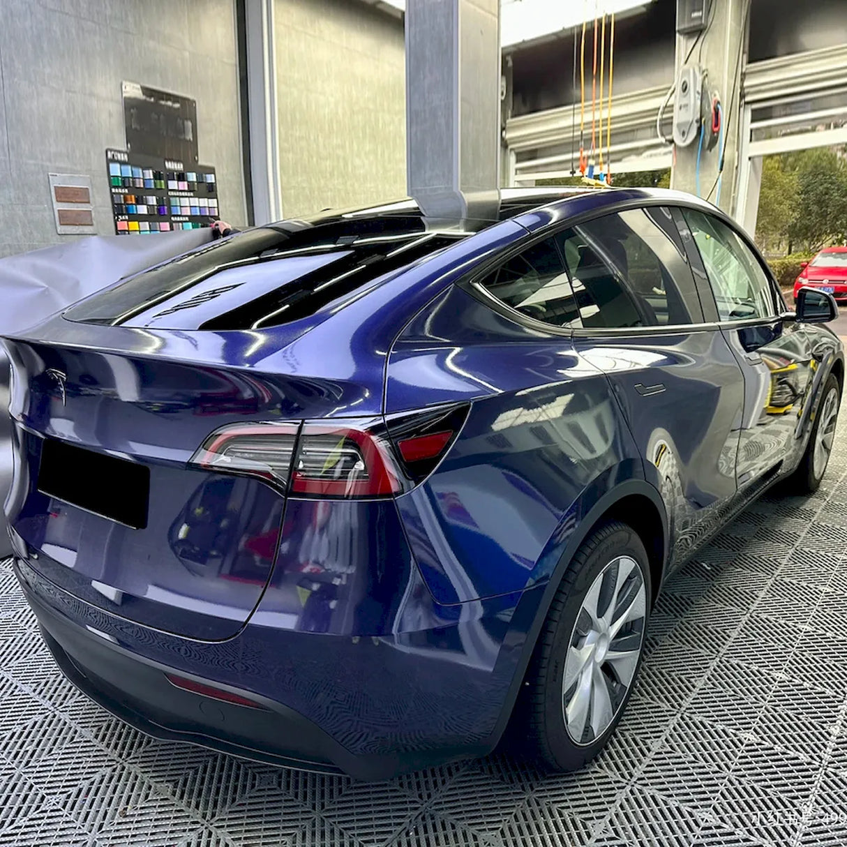 sapphire blue car vinyl wrap
