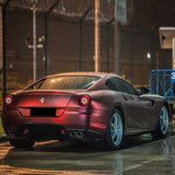 satin romance red vinyl car wrap